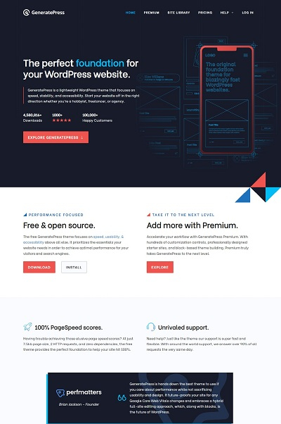 GeneratePress Customizable WordPress Theme