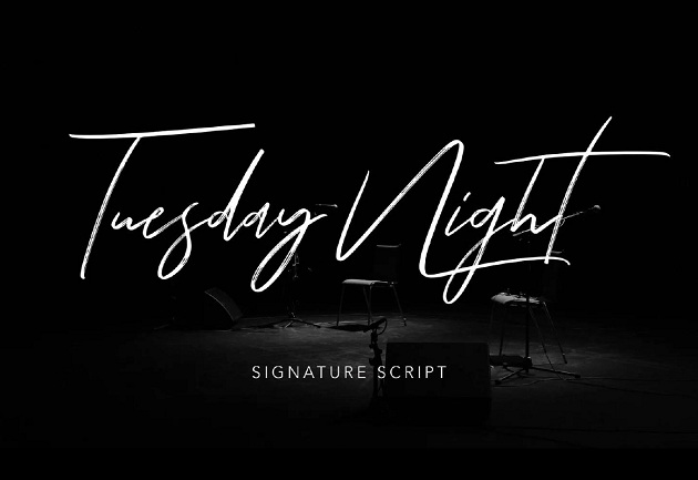 TUESDAY NIGHT - free typography font collection