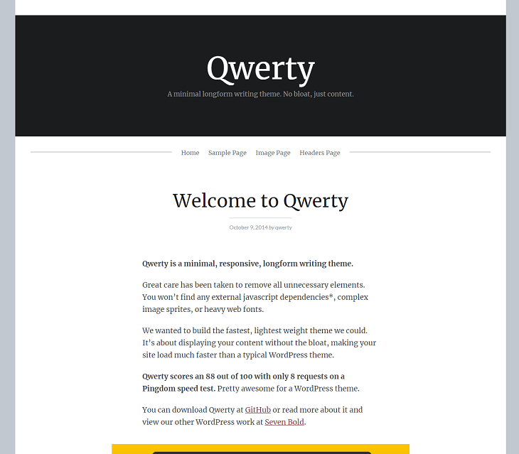 Qwerty wordpress themes, wordpress themes for book authors