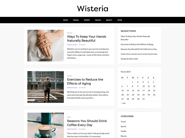 Wisteria wordpress themes, science fiction wordpress theme
